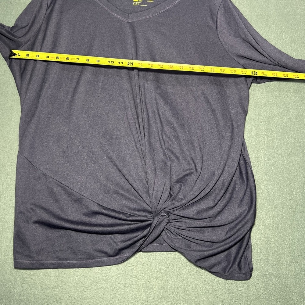 Xersion Women's 2X Purple‎ Long Sleeve V-Neck Activewear Top Front Knot Detail - Picture 2 of 5